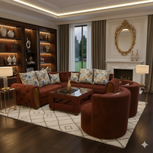 Obli Rofa L-Shape Chesterfield Sectional Sofa OBLI-440