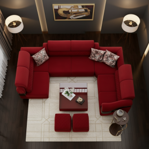 Obli Lono L-Shape Signature Fabric Sectional OBLI-1300