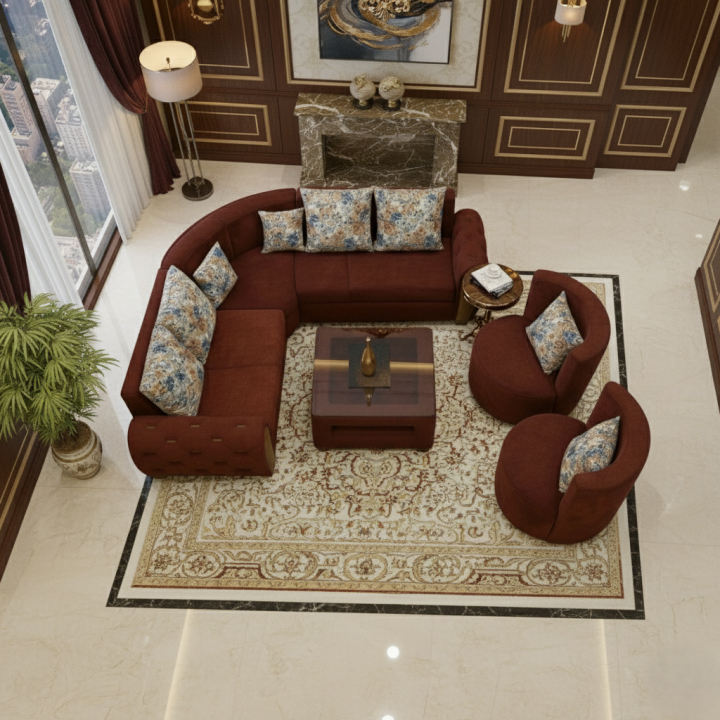 Obli Rofa L-Shape Chesterfield Sectional Sofa OBLI-440