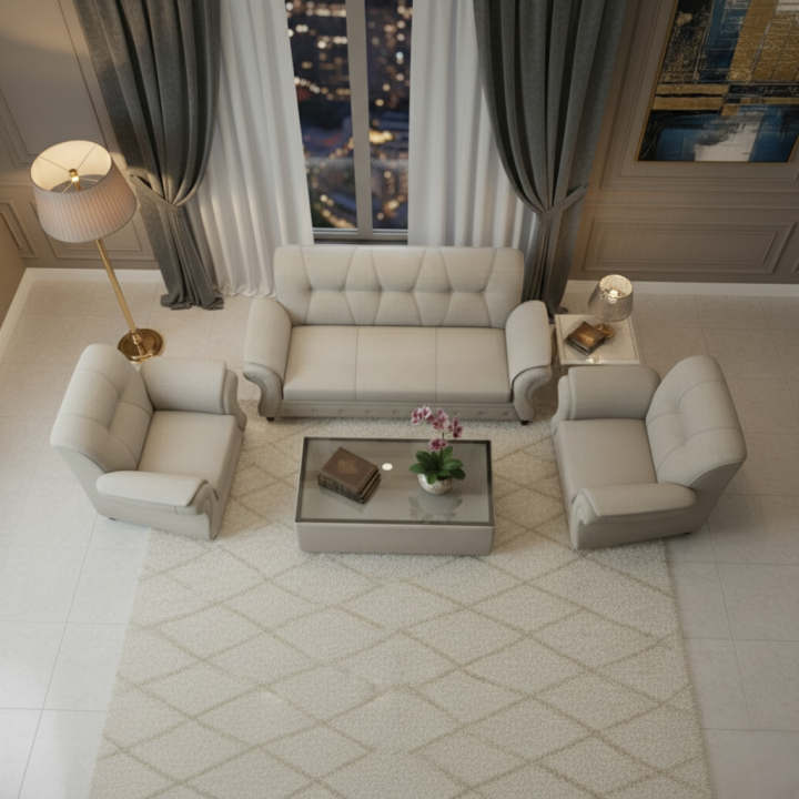 Obli Lino 3+1+1 Tufted Sofa Set OBLI-1800